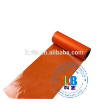 Étiquette orange de haute qualité de textile de lavage imprimant le ruban thermique d&#39;imprimante de zèbre